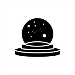 Snow globe ball christmas winter icon on white background.
