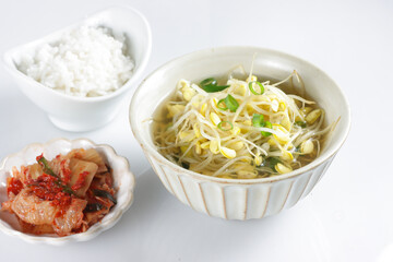 Kognamul Guk is Korean soybean sprout soup.