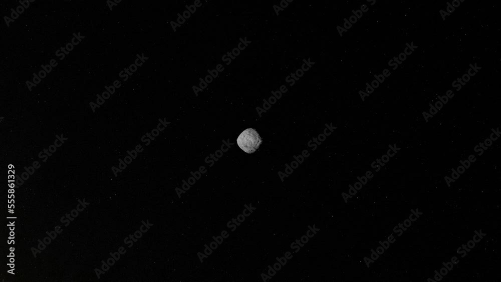 Wall mural zooming into a bennu asteroid. elements of this image furnished by nasa.