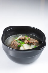 Muguk or Seogogi Muguk is Korean beef and radish soup.
