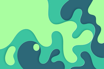 3D abstract  green to blue gradient background , paper cut shapes. Vector design layout for business presentations, flyers, posters , leaflet, cover