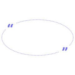 Quote box frame purple dotted line ellipse