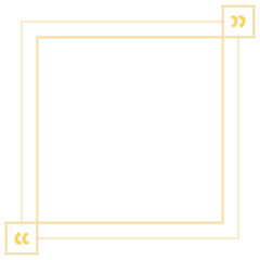 Quote box frame yellow double line square