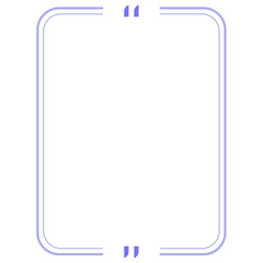 Quote box frame purple double line vertical rectangle