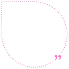 Quote box frame pink dotted line circle