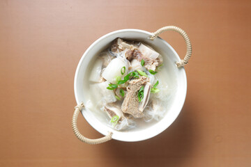 Galbitang is a hearty, nourishing soup made with beef short ribs. 