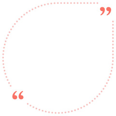 Quote box frame peach dotted line circle