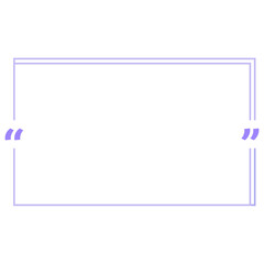 Quote box frame purple double line rectangle