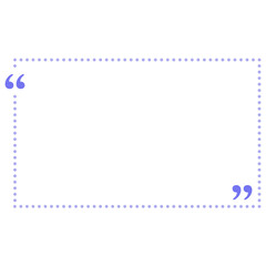 Quote box frame purple dotted line rectangle