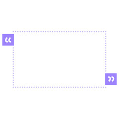 Quote box frame purple dotted line rectangle