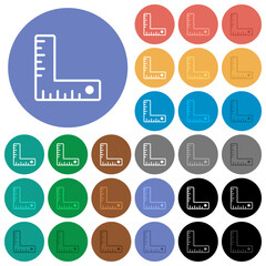 measurement tool outline round flat multi colored icons