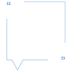 Quote box frame blue square