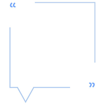 Quote box frame blue square