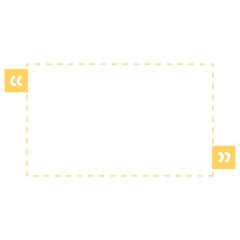 Quote box frame yellow dashed line rectangle