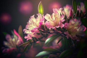 Obraz na płótnie Canvas illustration of spring flower background
