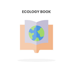 Ecology Book icon flat. Vector illustration on white background. Can used for web, app, digital product, presentation, UI and many more.