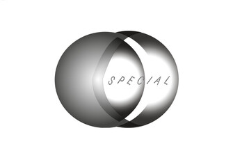 3d render of an sphere with shadow