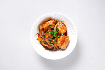 Daegu Jorim or Daegusal Jorim is a Soy Braised Cod Fish with a little kick from Gochujang.