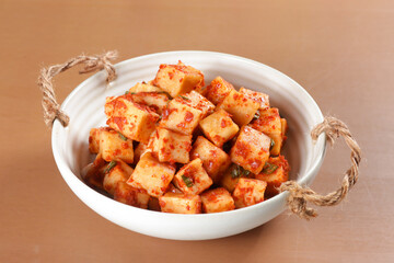 KKakdugi is Korean Radish Kimchi that's Cut into Cubes.