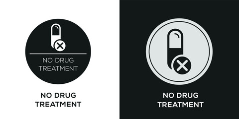 Creative (No drug treatment) Icon, Vector sign.