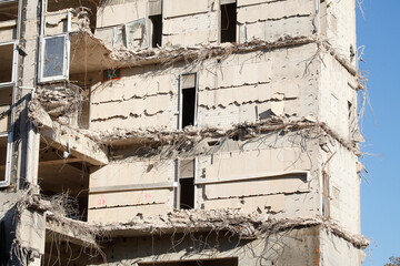 Trümmer eines abgerissenen Hauses, Bremen, Deutschland