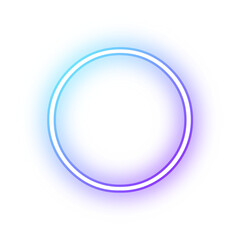 Alphabet zero 0 neon blue purple