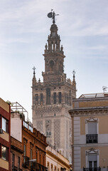 Fototapeta na wymiar Giralda Tower and Sevilla Cathedral, Spain