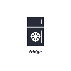 Vector sign fridge symbol is isolated on a white background. icon color editable.