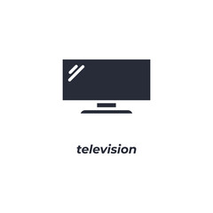 Vector sign television symbol is isolated on a white background. icon color editable.