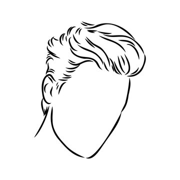 recommend clip art: Continuous one line drawing of adult man portrait with beard and mustache. Fashionable men's style vector illustration. Sad guy in profile hand drawn contour sketch clip art.