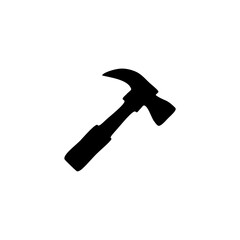  Carpenter hammer hand drawn icon Hand drawing is isolated on a white background.