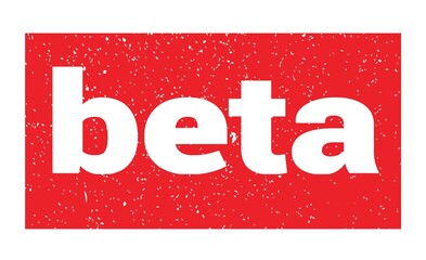 beta text written on red stamp sign.