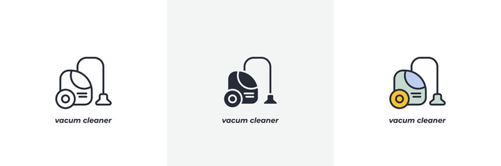 vacum cleaner icon. Line, solid and filled outline colorful version, outline and filled vector sign. Idea Symbol, logo illustration. Vector graphics