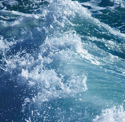 detail of waves, dynamic water scene