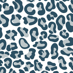 Blue leopard, jaguar and cheetah print pattern animal seamless for printing, cutting stickers, cover, wall stickers, home decorate and more.