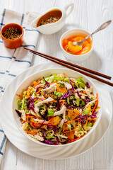 Chinese Chicken Salad with mandarins and veggies