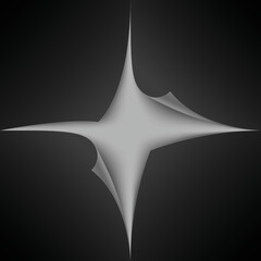 Obraz premium Realistic torn black paper hole with grey background. Set of 4 black paper curled corners with realistic shadows