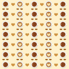 Obraz premium Coffee seamless pattern