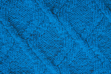 Handmade knitted background with macro weave threads.