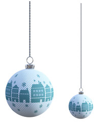 decoration Christmas balls variation collection set hanging isolated