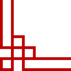 Chinese decorative frame on transparent background.