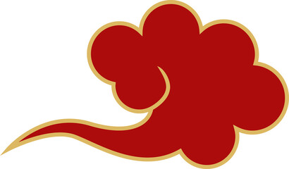 Chinese decorative cloud on transparent background.