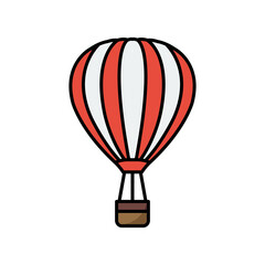 Fototapeta premium air balloon icon vector design template in white background
