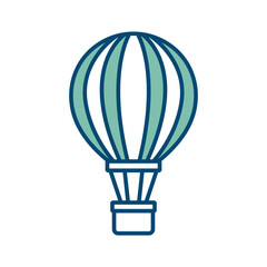 Obraz premium air balloon icon vector design template in white background