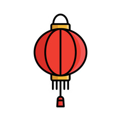 chinese lantern icon vector design template in white background