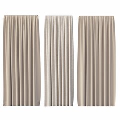 curtain isolated on white background, 3D illustration, cg render