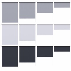 curtain isolated on white background, 3D illustration, cg render