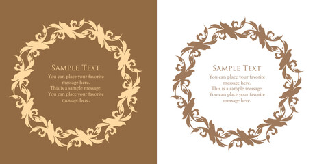 高級感のある額のデザイン。囲みのデザイン。アンティークな枠。