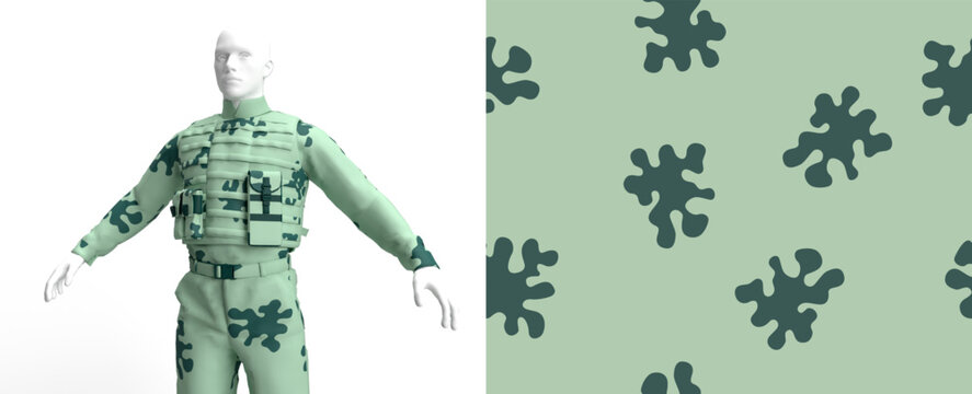 Navy military and army camouflage USSR. Seamless pattern.	