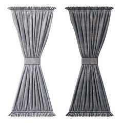 curtain isolated on a transparent background, 3D illustration, cg render